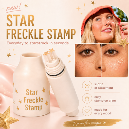 🏆 BEST SELLER -Star freckle stamp - Colored metallic star shaped pen