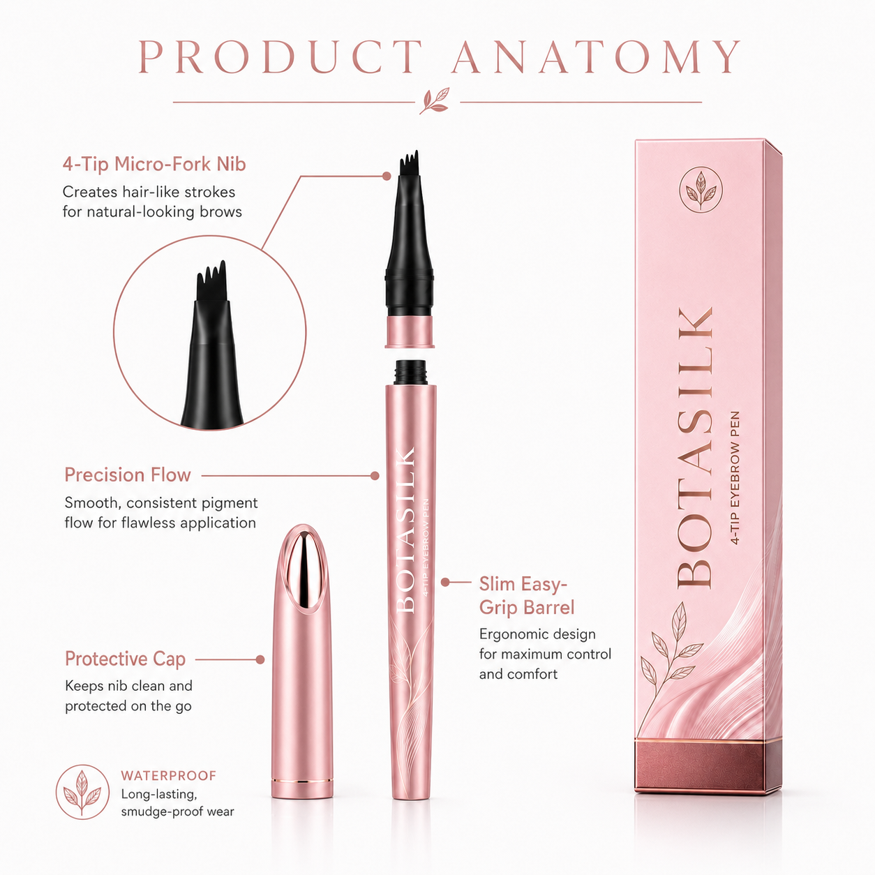 Waterproof Micro-Fork Eyebrow Pencil