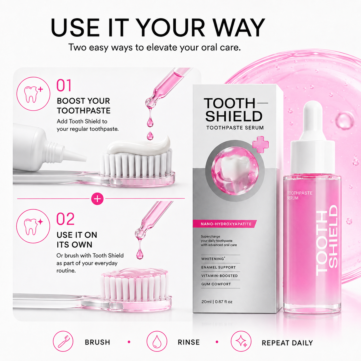 🏆Viral Tooth Care🔥 Tooth Shield Fluoride-Free Toothpaste Serum