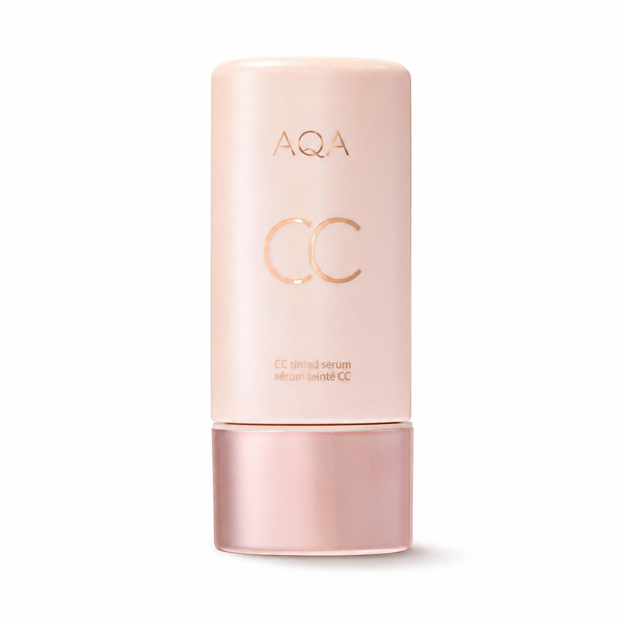 AQA CC color correcting tinted serum bottle