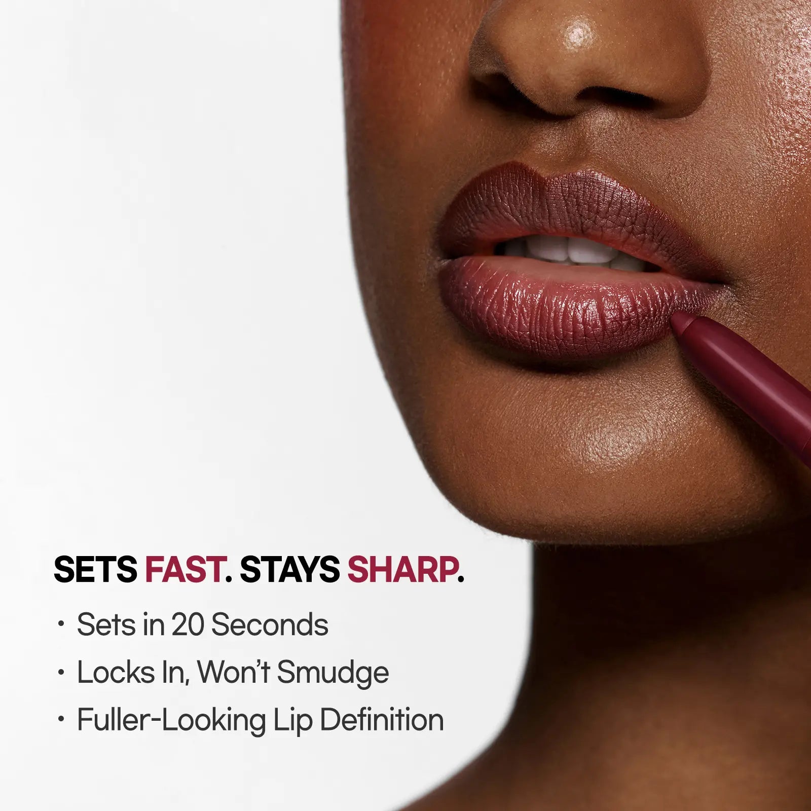 HZA lip liner application close-up