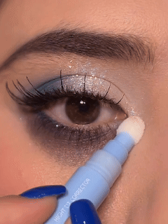 Concealer applied beneath the eye