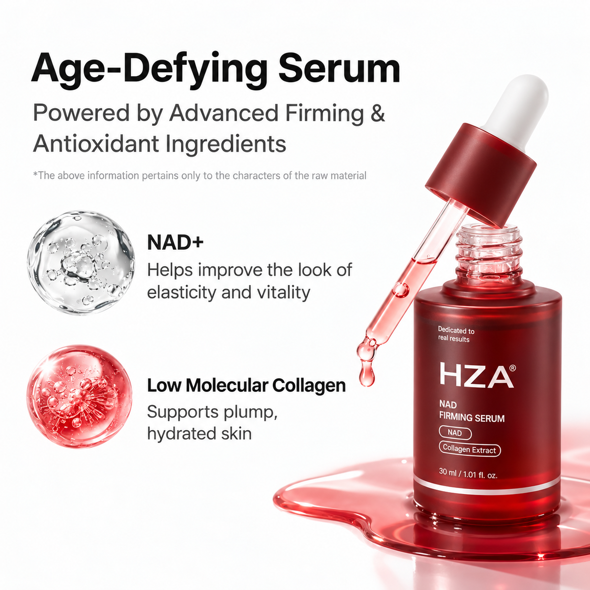 HZA NAD+ Anti-Aging Firming Serum with Collagen Extract