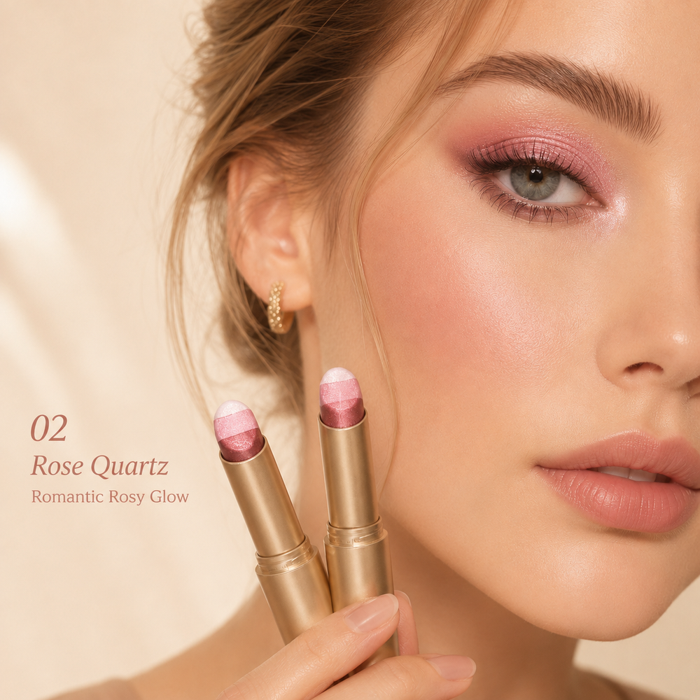 Rose Quartz rosy pink brown eyeshadow look