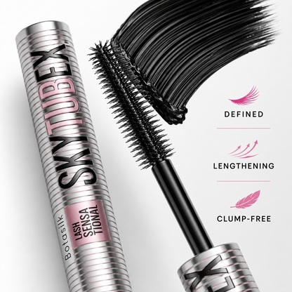 SkyTubex Tubing Mascara, 24H Extension-Like Length & Volume, Smudge-Proof