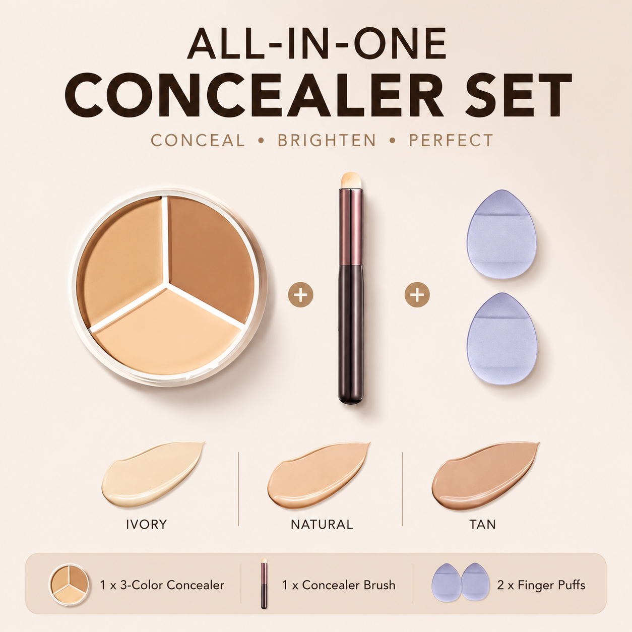 Botasilk all in one concealer set contents