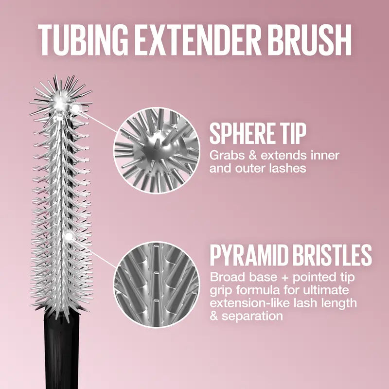 SkyTubex Tubing Mascara, 24H Extension-Like Length & Volume, Smudge-Proof