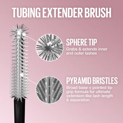 SkyTubex Tubing Mascara, 24H Extension-Like Length & Volume, Smudge-Proof