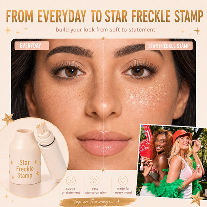 🏆 BEST SELLER -Star freckle stamp - Colored metallic star shaped pen
