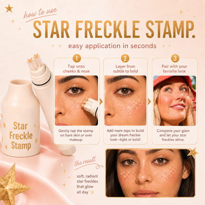 🏆 BEST SELLER -Star freckle stamp - Colored metallic star shaped pen